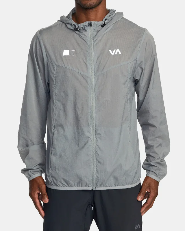 Windbreaker men jackets with UV protection for outdoor activitiesRVCA Runner Lightweight Training Jacket - Stone