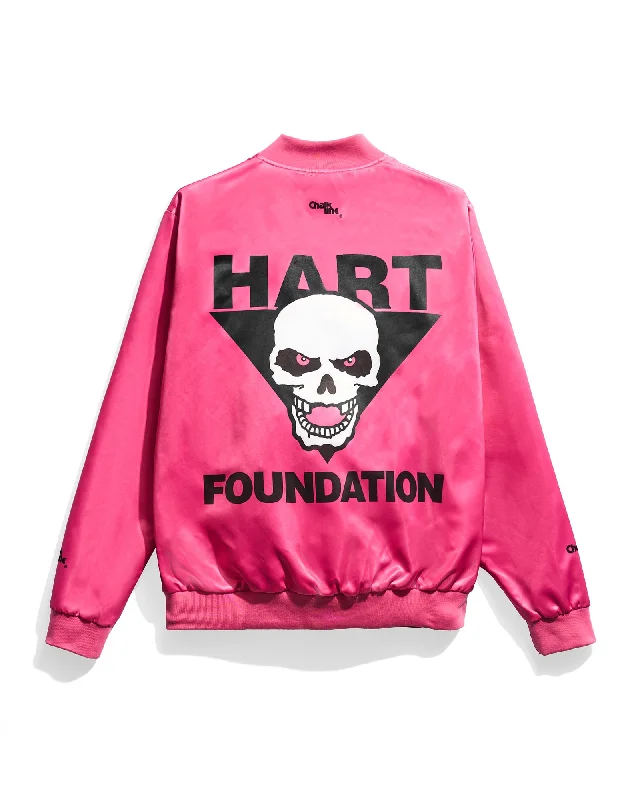 Performance - driven men jackets with breathable fabric for sportsThe Hart Foundation Pink Satin Jacket