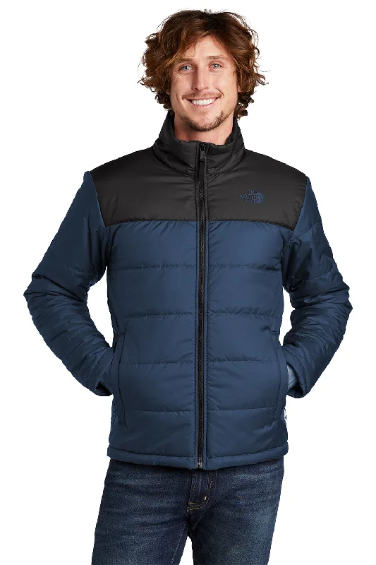 Plus - size men jackets with adjustable drawstrings for a comfortable fitThe North Face Mens Everyday Water Resistant Insulated Full Zip Jacket - Shady Blue