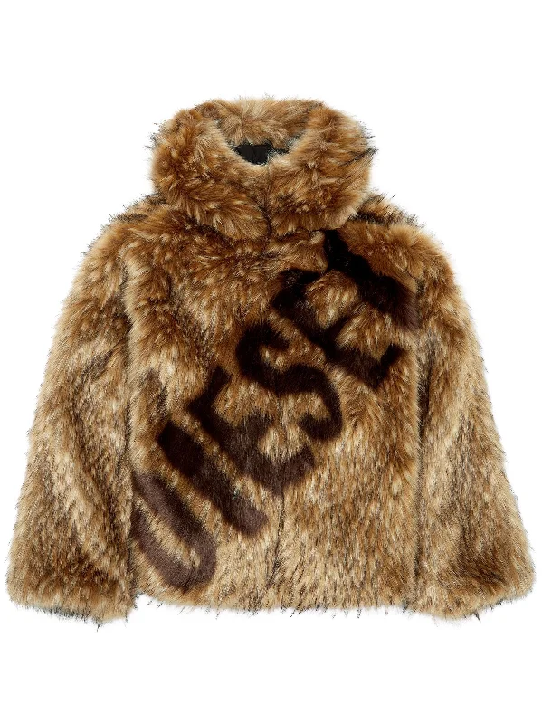 Hooded men jackets with a detachable faux - fur trim for added warmthW-Mag Jacket