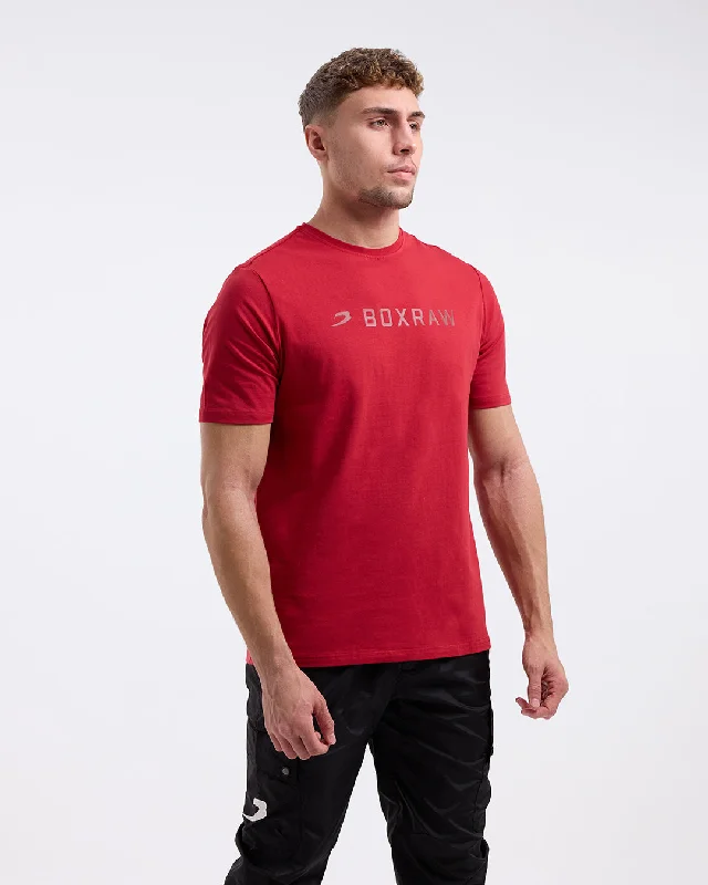 Men's polo t - shirts with a contrast collar for a preppy lookA.B.C. T-Shirt - Red