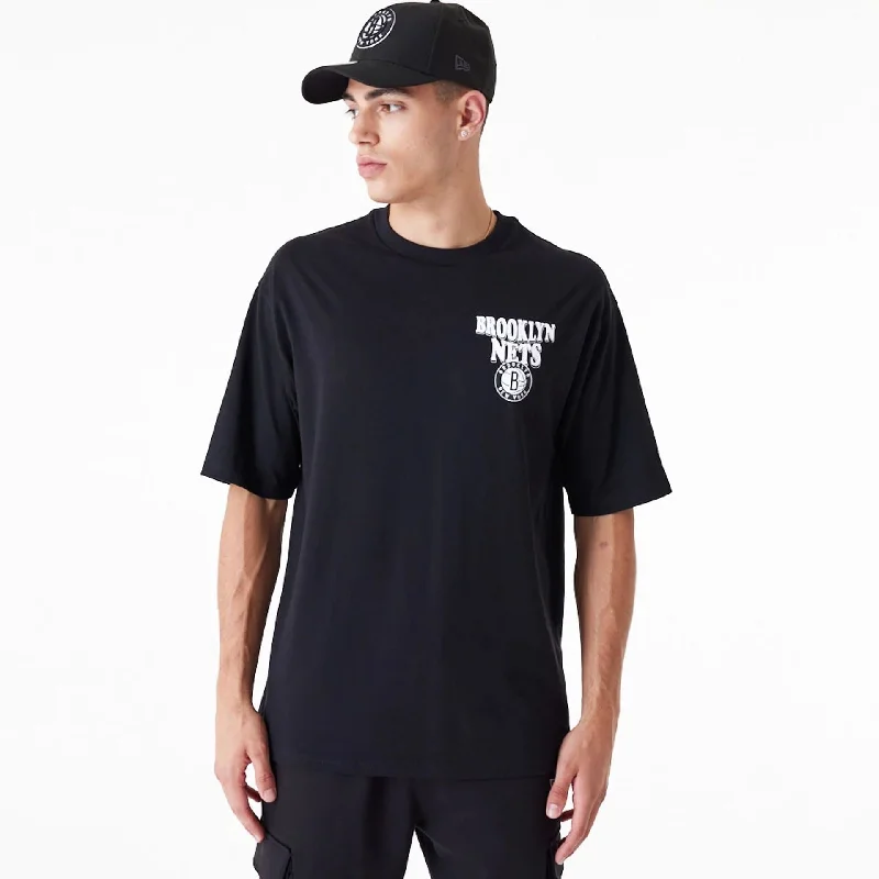 Men's moisture - wicking athletic t - shirts for intense workoutsMen's moisture - wicking athletic t - shirts for intense workoutsBrooklyn Nets NBA Script Black Oversized T-Shirt