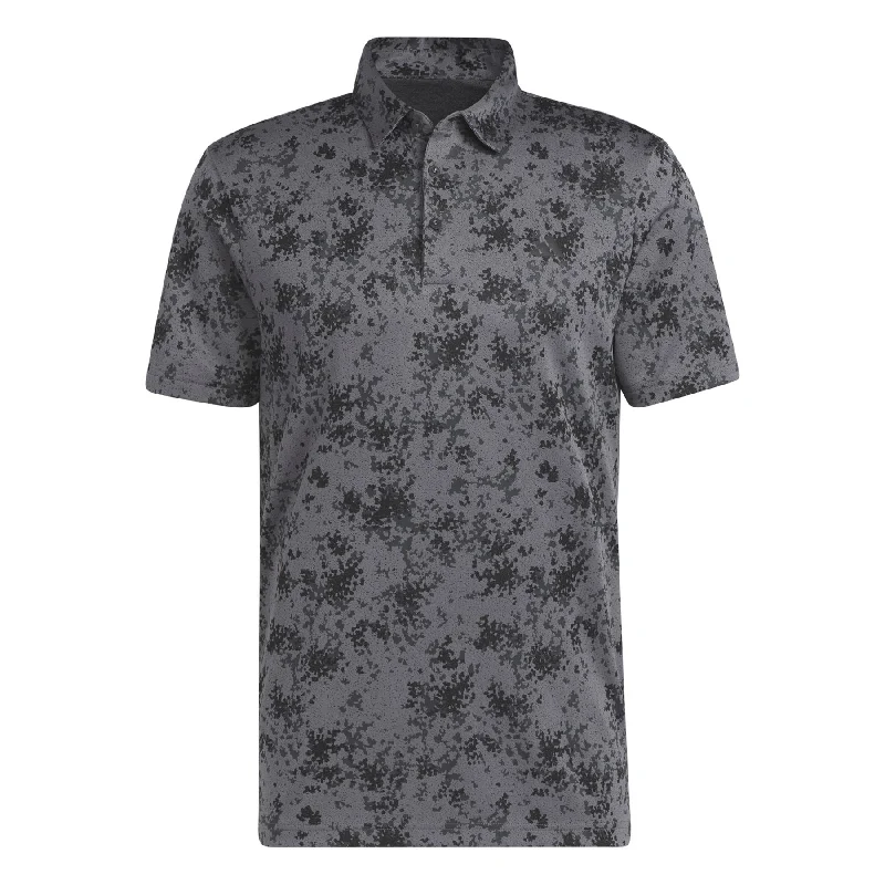 Men's slim fit short sleeve polo shirts with contrast collarsBurst Jaquard Polo Black - AW23