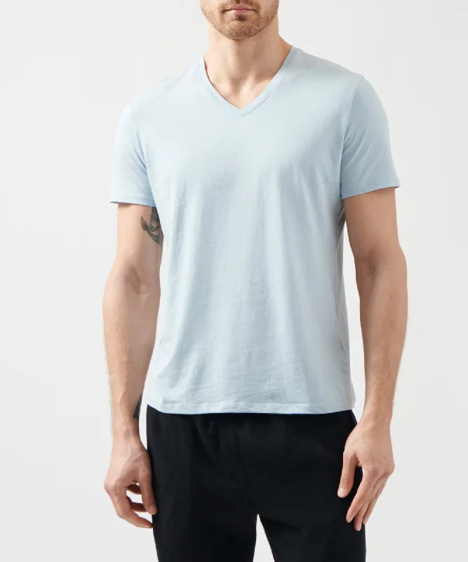 Men's ribbed t - shirts with a textured finish for added styleMen's ribbed t - shirts with a textured finish for added styleClassic Jersey V-Neck Tee - Blue