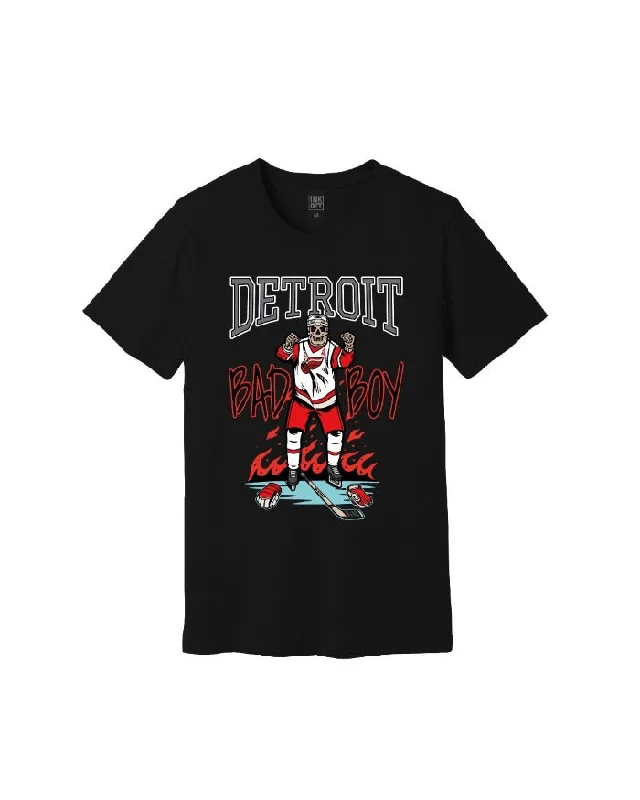 Men's printed Hawaiian t - shirts for tropical vacationsMen's printed Hawaiian t - shirts for tropical vacationsInk Detroit Bad Boy T-Shirt - Black