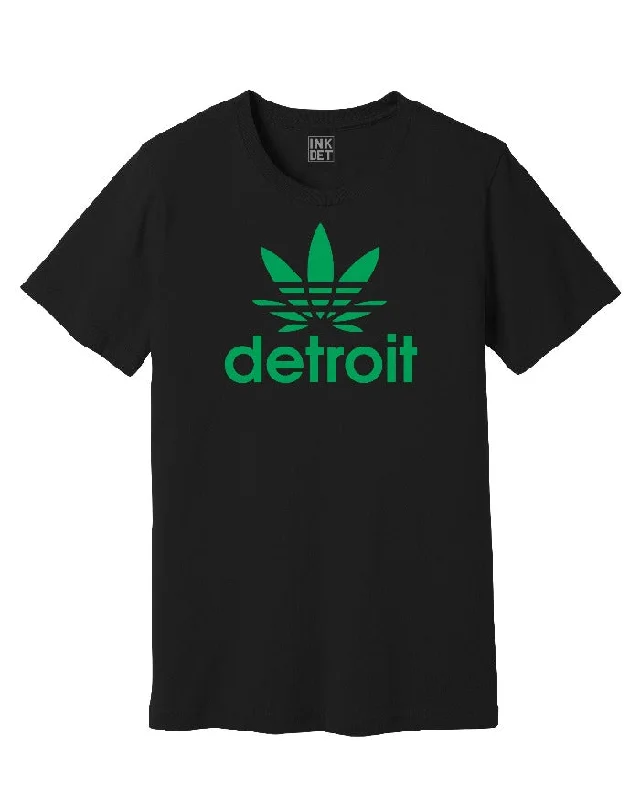 Men's distressed denim - look t - shirts with a rugged appealMen's distressed denim - look t - shirts with a rugged appealInk Detroit Cannabis T-Shirt - Black