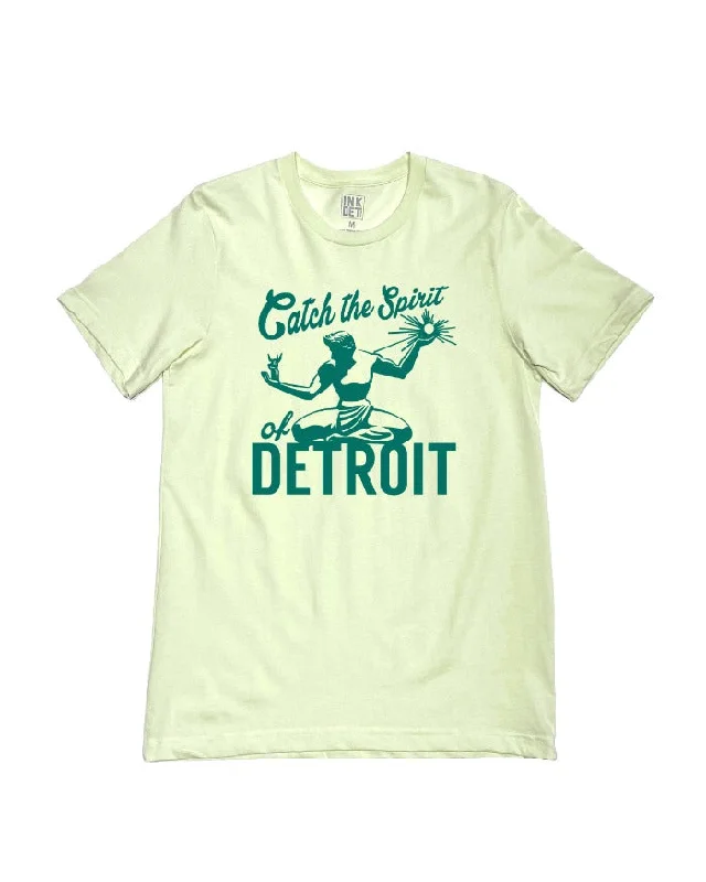 Men's tie - dye t - shirts with a bohemian styleMen's tie - dye t - shirts with a bohemian styleInk Detroit Catch The Spirit of Detroit T-Shirt -Citron