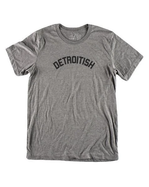 Men's button - front t - shirts with a unique artistic printMen's button - front t - shirts with a unique artistic printInk Detroit Detroitish Tri Blend T-Shirt - Heather Grey