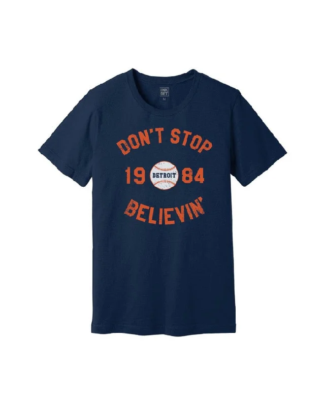 Men's tie - dye t - shirts with a bohemian styleMen's tie - dye t - shirts with a bohemian styleInk Detroit Don't Stop Believing 1984 T-Shirt - Navy