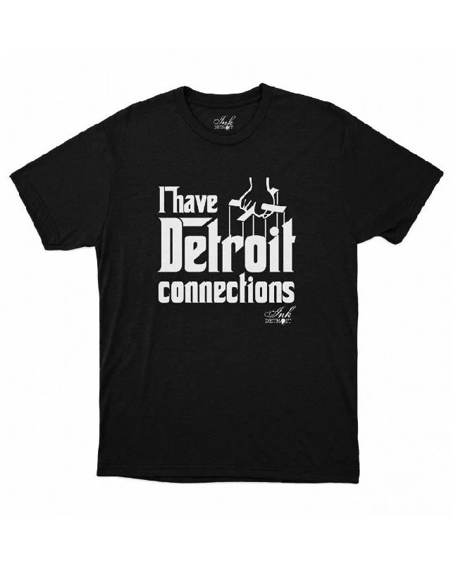 Men's organic cotton crew - neck t - shirts for everyday comfortMen's organic cotton crew - neck t - shirts for everyday comfortInk Detroit I Have Detroit Connections T-Shirt - Black