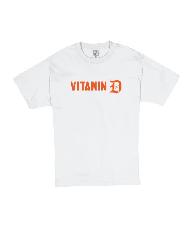 Men's mock - neck t - shirts with a modern and sleek styleMen's mock - neck t - shirts with a modern and sleek styleInk Detroit - Vitamin D - T-Shirt - White