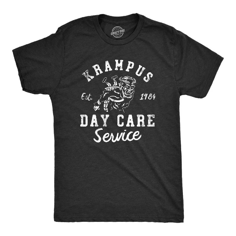 Men's smart - casual checkered t - shirts for semi - formal occasionsMen's smart - casual checkered t - shirts for semi - formal occasionsKrampus Day Care Service Men's T Shirt