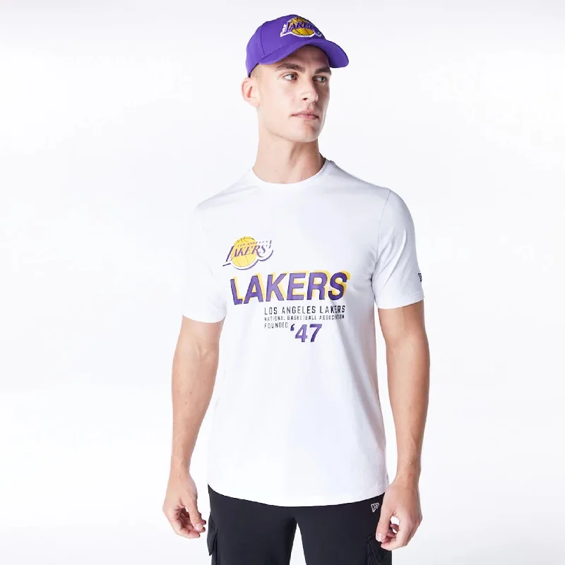 Men's moisture - wicking athletic t - shirts for intense workoutsMen's moisture - wicking athletic t - shirts for intense workoutsLA Lakers NBA Graphic White T-Shirt