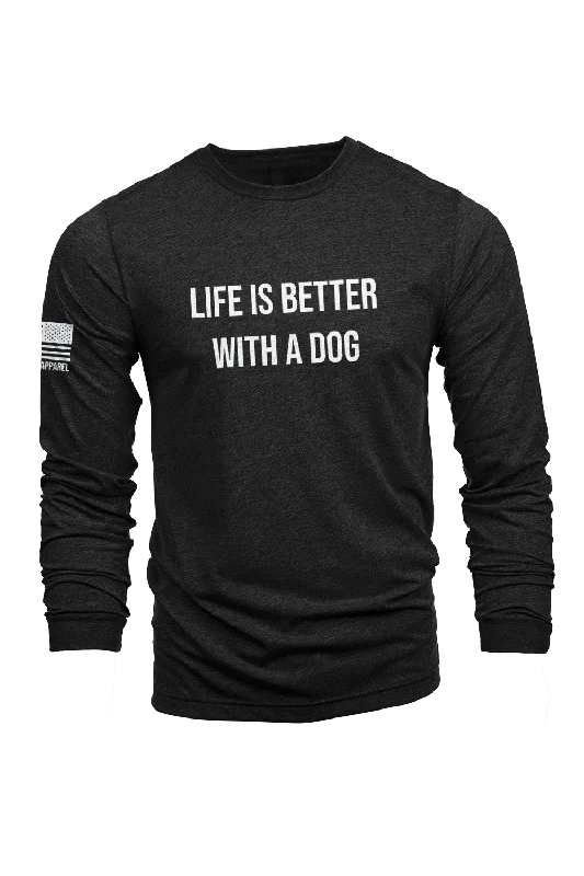 Men's v - neck muscle t - shirts for a body - building aestheticMen's v - neck muscle t - shirts for a body - building aestheticLife's Better With A Dog - Long-Sleeve Shirt