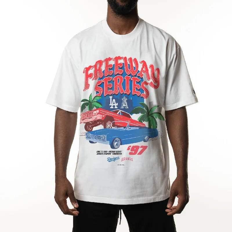 Men's eco - friendly recycled t - shirts for sustainable fashion choicesMen's eco - friendly recycled t - shirts for sustainable fashion choicesMLB Multi Team Freeway Series White T-Shirt