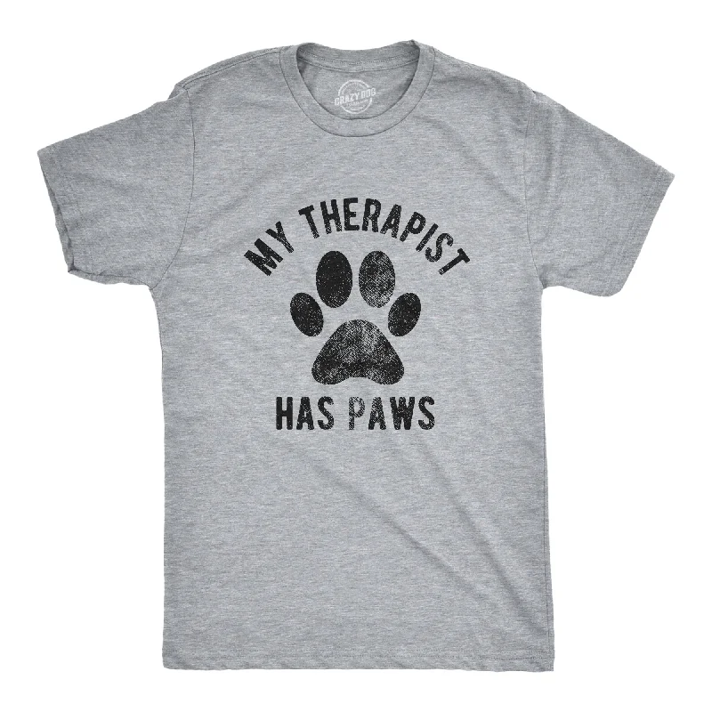 Men's organic cotton crew - neck t - shirts for everyday comfortMen's organic cotton crew - neck t - shirts for everyday comfortMy Therapist Has Paws Men's T Shirt