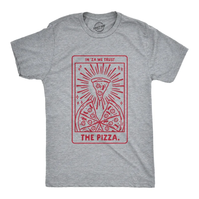 Men's thermal t - shirts with a high - neck design for cold weatherMen's thermal t - shirts with a high - neck design for cold weatherPizza Tarot Card Men's T Shirt