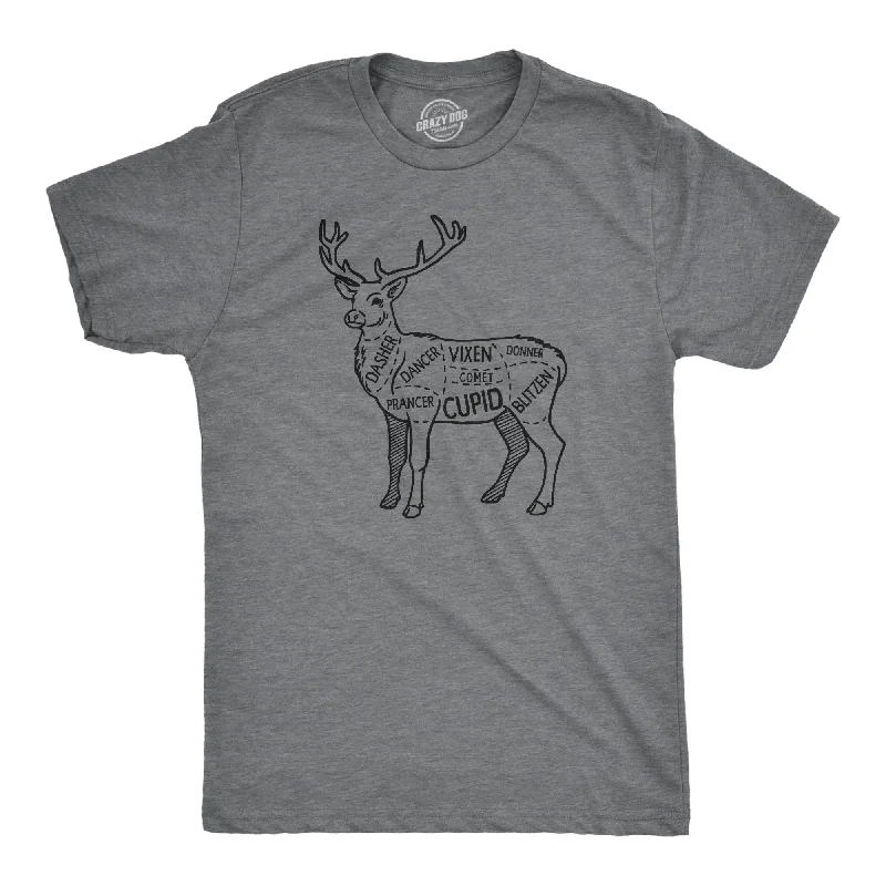 Men's mock - neck t - shirts with a modern and sleek styleMen's mock - neck t - shirts with a modern and sleek styleReindeer Meat Cuts Men's T Shirt