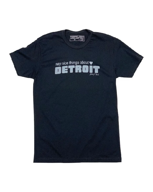 Men's printed Hawaiian t - shirts for tropical vacationsMen's printed Hawaiian t - shirts for tropical vacationsSay Nice Things About Detroit T-Shirt - Black