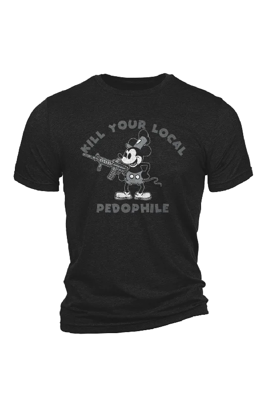 Men's button - front t - shirts with a unique artistic printMen's button - front t - shirts with a unique artistic printSteamboat Willie - T-Shirt