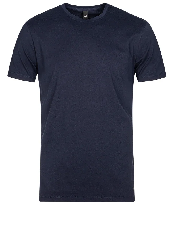 Men's mock - neck t - shirts with a modern and sleek styleMen's mock - neck t - shirts with a modern and sleek styleCrew Neck T-shirt Navy Blue